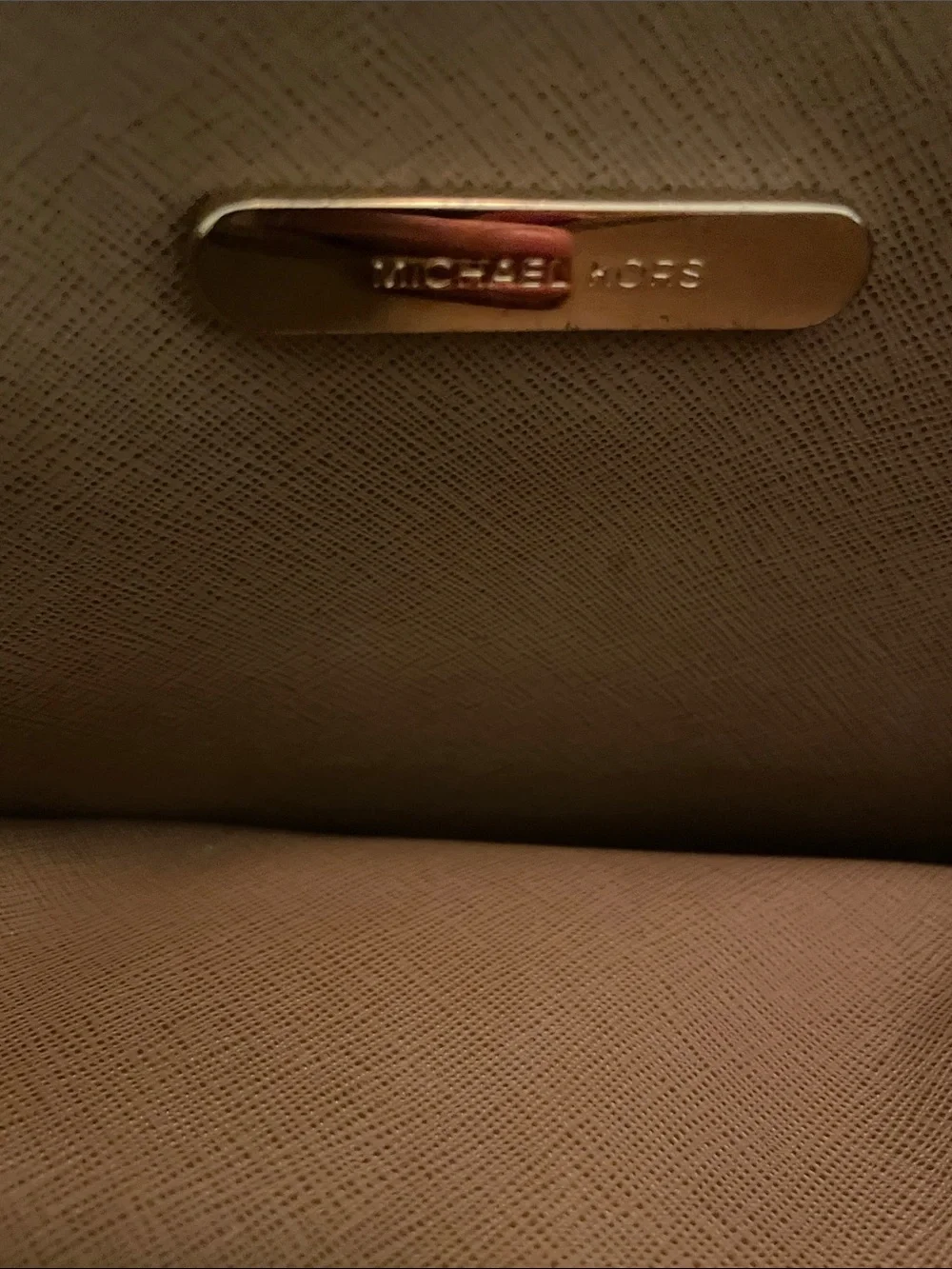 Michael Kors Cherry Red Leather Satchel with Gold-Tone Hardware